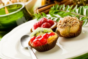 Pastries with fruits